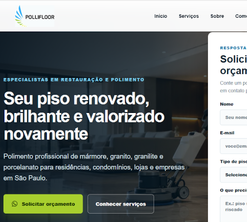 Criação de sites para empresas de serviços